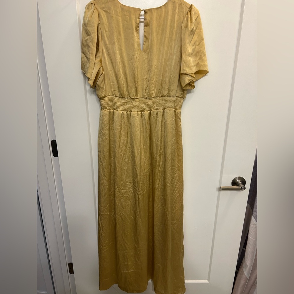 Baltic Born Prague Satin Maxi Dress in Mustard - Picture 12 of 12